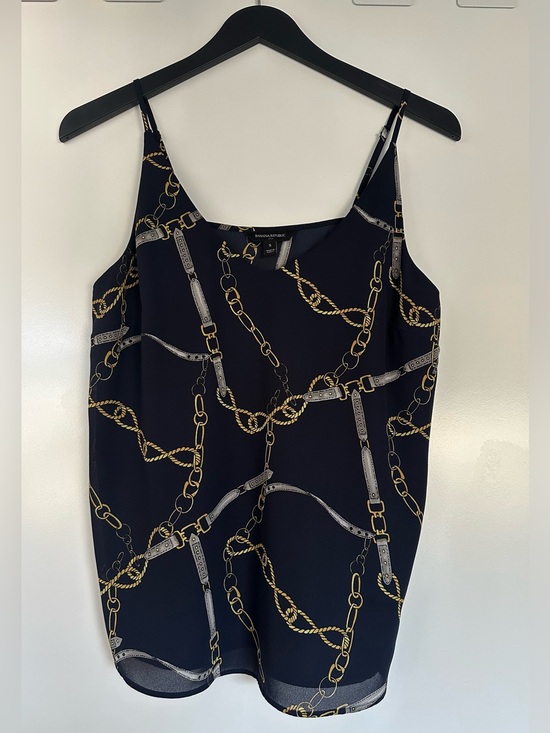 Banana Republic Tops - Banana Republic Horsebit Navy Print Equestrian /Western Camisole Size S Like New